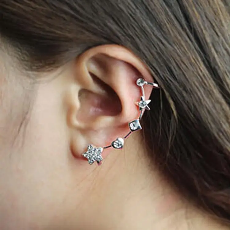 NEW Star Ear Wrap Earring Cuff Clip Earrings Stud Clip Fashion Giftin