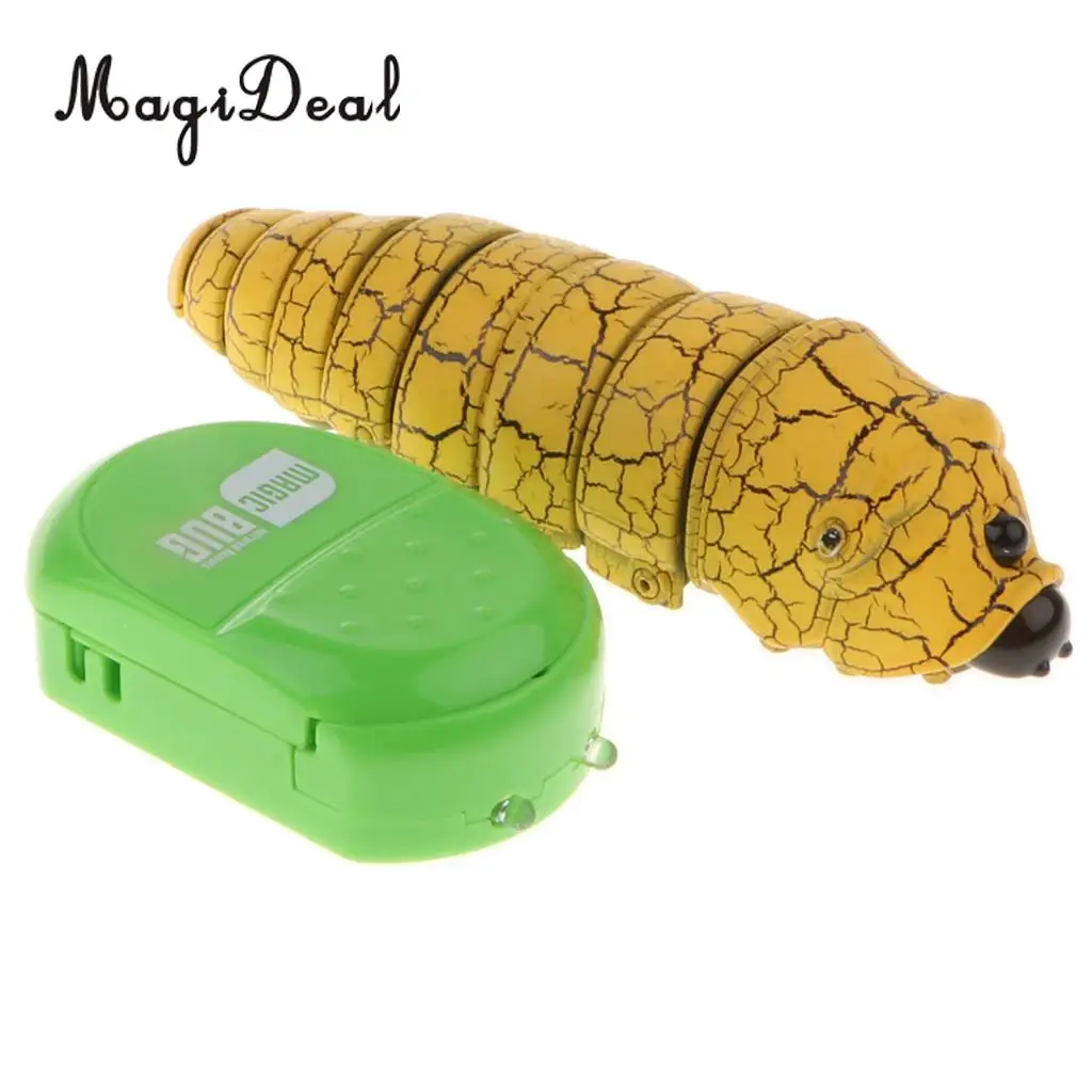4 Inch Realistic Remote Control Caterpillar RC Bug Toy Party Prank Tricks Xmas Gift