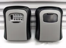 Key Safe Box Outdoor Digit Wall Mount Combination Password Lock Aluminum Alloy Material Keys Storage Box Security Safes 