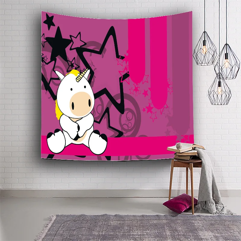 Unicorn wall hanging tapestry home decoration accessories (3)