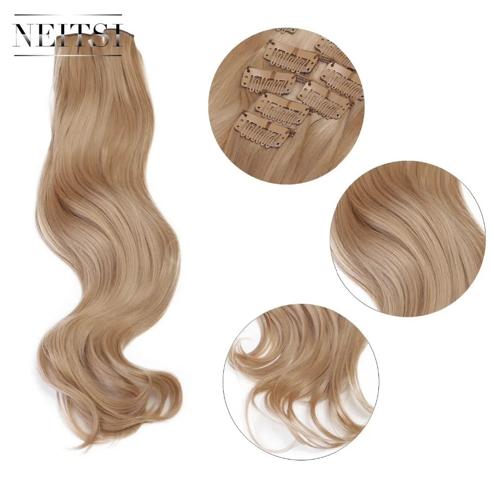 

Neitsi 20'' 7Pcs/Set Curly Clip in Synthetic Hair Extensions 18#