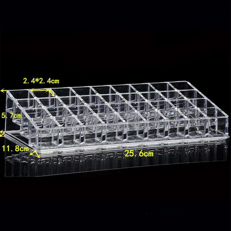 Прозрачная PS стойка для помады, органайзер для лака для ногтей, коробка для хранения ювелирных изделий, стойка для лака для ногтей, органайзер для макияжа