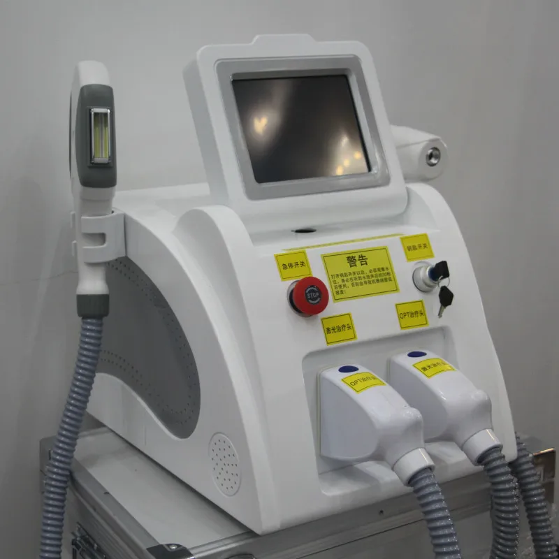  portable IPL Laser yag hair removal Price/Multifunction Laser Beauty Machine SHR IPL ND YAG with 2 