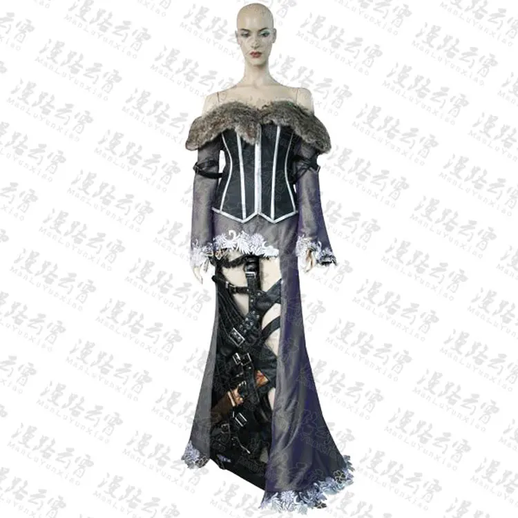 

FINAL FANTASY X Lulu Cosplay costume Halloween Uniform Sexy dress