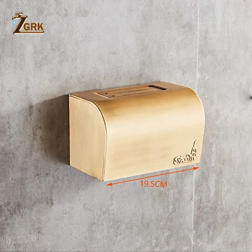 GJL08F ZGRK Космический алюминиевый держатель для ванной комнаты, античный Матовый держатель для полотенец, держатель для туалетной бумаги, держатель для стакана, крючок для халата, аксессуары для ванной комнаты - Цвет: GJL08F