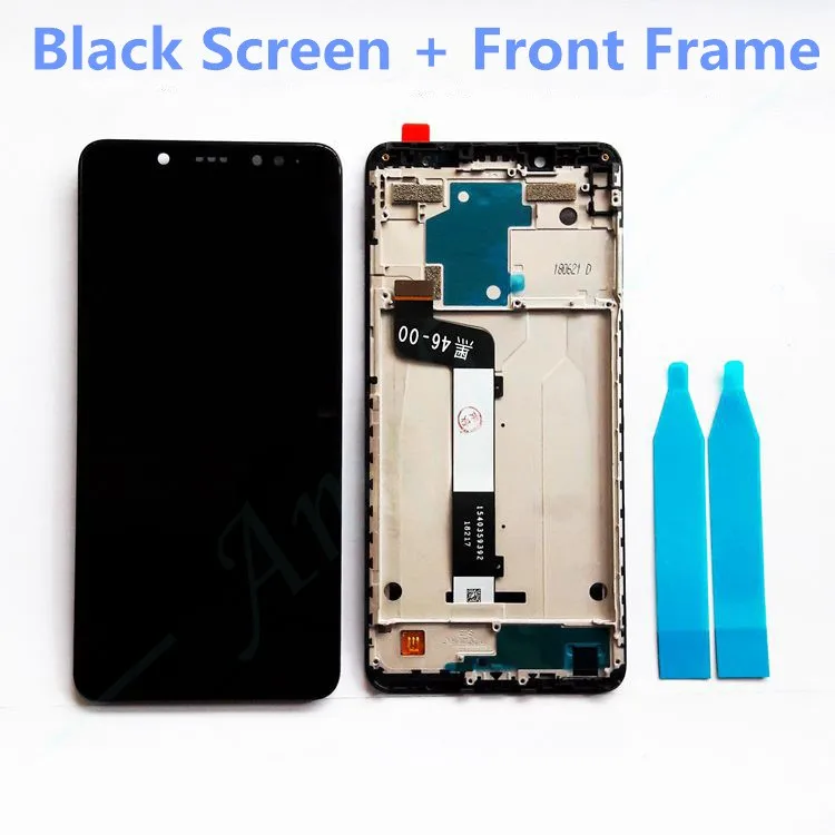 2160x1080 экран ЖК-дисплея в сборе ЖК-рамка для Xiaomi Redmi Note 5 крышка батареи телефон Замена частей - Цвет: Black With Frame
