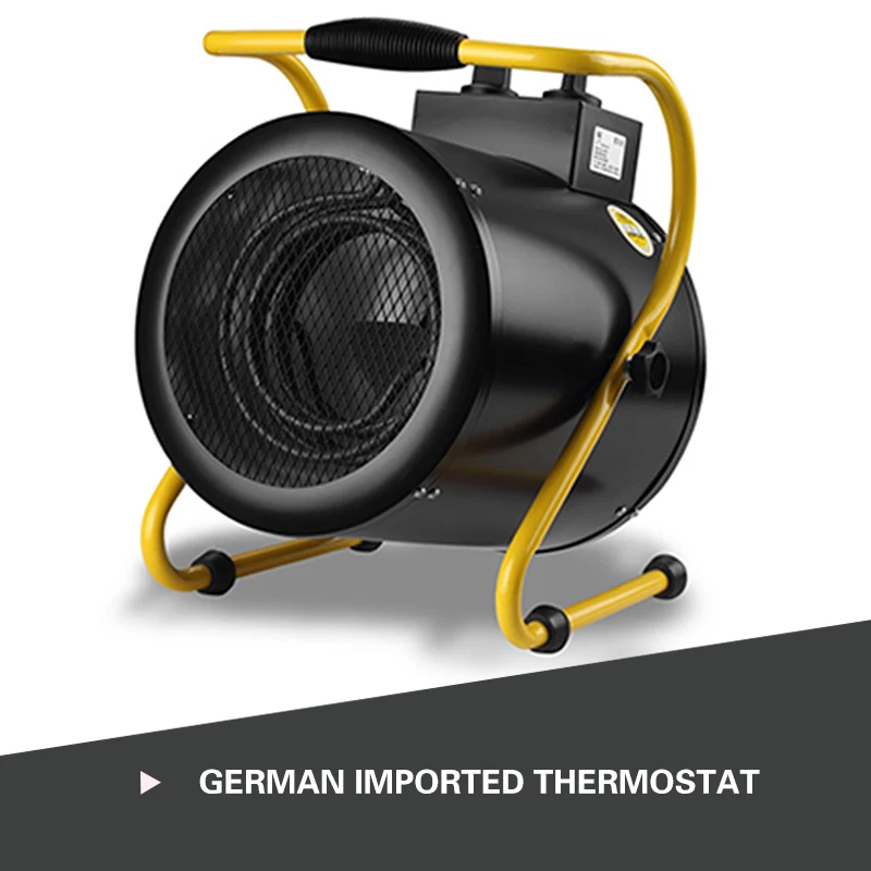 ハイパワー 家庭用 サーモスタット ヒーター 温風送風 ファンヒーター