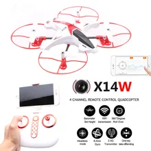 Free shipping X14W WIFI FPV RC drone 2.4G 6 axis Gravity Control Flight-track remote control helicopte With 720P Wifi HD Camera