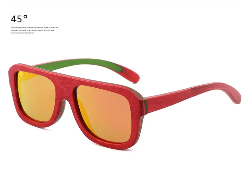 Модные экологические солнцезащитные очки детские цветные деревянные солнцезащитные очки ручной бамбуковые деревянные очки поляризатор можно настроить логотип