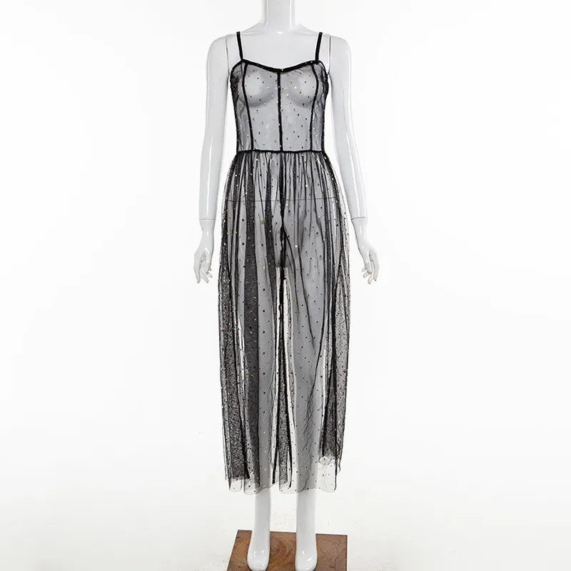 mesh sleeveless midi dress23