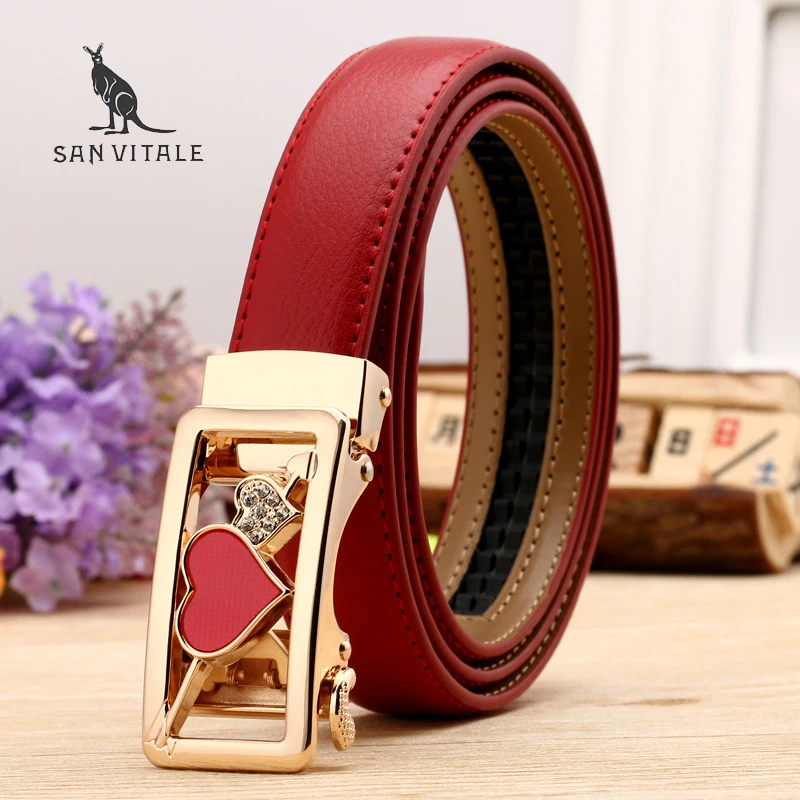 

Women Belt Luxury Famous Designer Brand High Quality Genuine Leather Strap Automatic Reversible Buckle Belts for Dress Ceinture