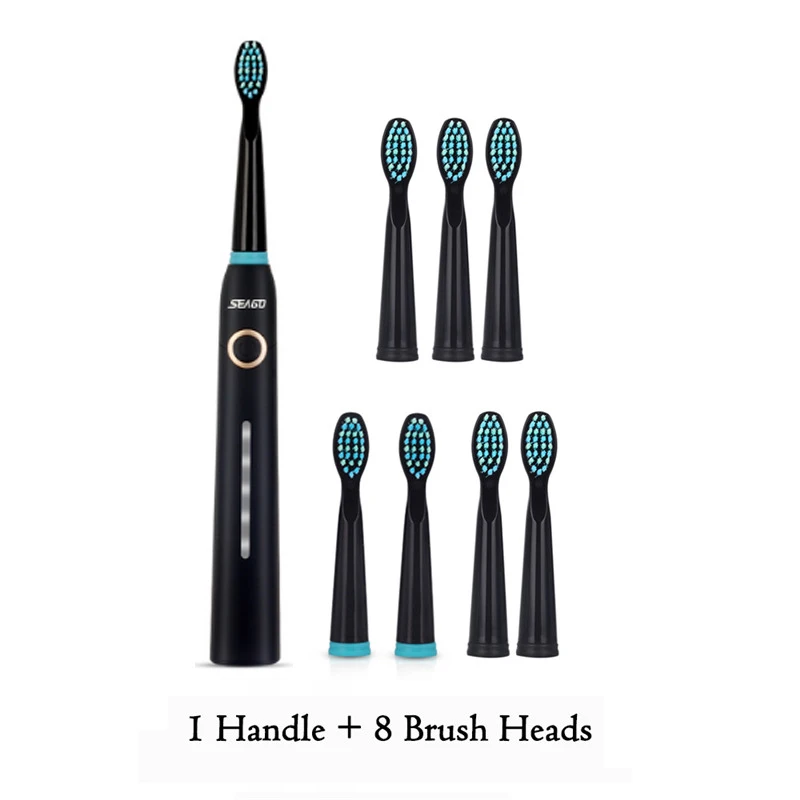 

Sonic Electric Toothbrush Waterproof Electric Tooth Brush USB Rechargeable Tooth Brush Heads 5 Cleaning Modes