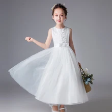 Flower Girl Dresses for Weddings Girl Party Dress Luxury White Stain Dress for Children Toddler Kids Wedding Gowns Flower Lace Flower Girl Dresses for Weddings Girl Party Dress Luxury White Stain Dress for Children Toddler Kids Wedding Gowns Flower Lace