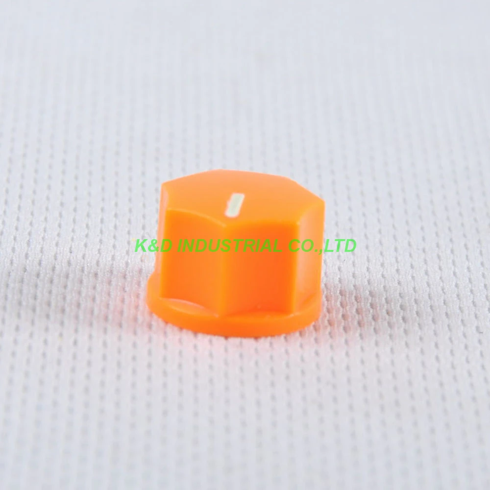 

10pcs Colorful Orange Rotary Control Plastic Potentiometer Knob Guitar Knurled Shaft Hole