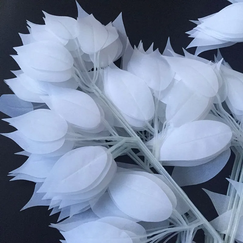 Декор цветок белый шелк искусственные листья украшение дома листья для свадебной вечеринки Арка Свадебные винтажные принадлежности