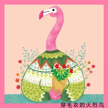 

Sweater Flamingos Fashion Style Elegant Lady Scarf Square Scarves Tie Neck Decoration Beauty Gift Wholesale KT14