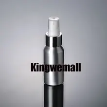 300 шт./лот Ёмкость 50 мл Электрический алюминиевый флаконы-распылители бутылочки с белый распылитель для косметической упаковки LC08