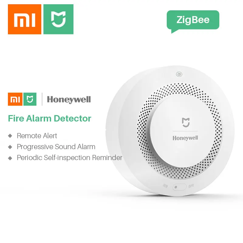 Xiaomi детектор дыма Honeywell Датчик Mijia пожарная сигнализация звуковая и визуальная сигнализация работа с шлюзом 2 умный дом дистанционное управление приложением