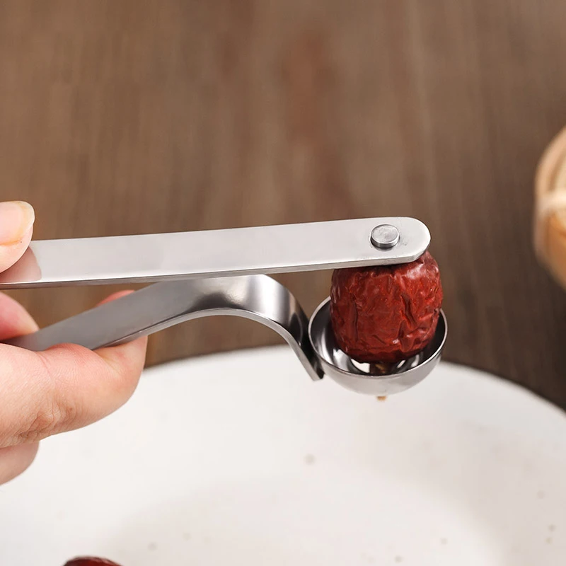 

Creative Silver Cherry Corer Remover Stainless Steel Jujube Hawthorn Digging Gadget Kitchen Tools Accessories