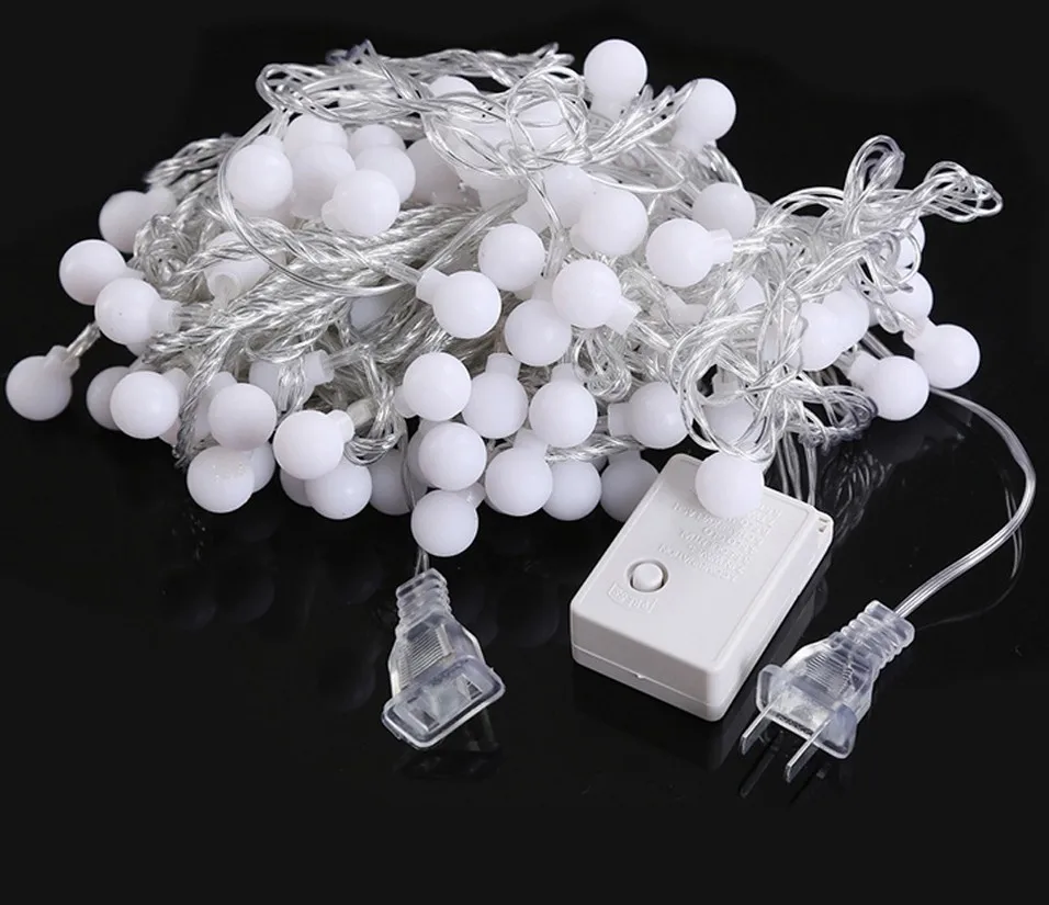 

LED Frosted Small Ball Light String Outdoor Camping Tent Canopy Decoration Atmosphere String Light Birthday Wedding Decor