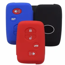 4 Buttons Remote Silicone Car Styling Cover Case For Toyota Highlander Prius V Venza Land