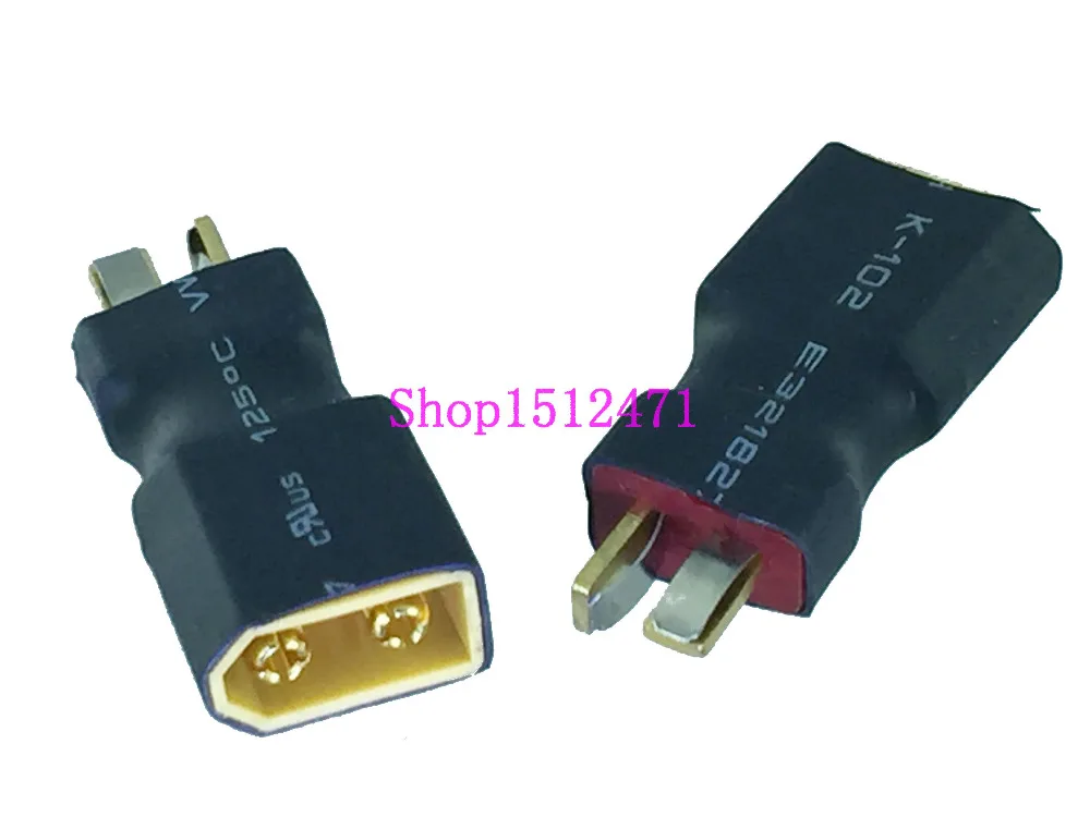 

1pce XT60 male to male T Plug Deans No wire adapter for RC Car Plane Heli Lipo