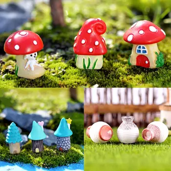 

3Pcs/Set Vase House Miniature Fairy Garden Micro Landscaping Decor DIY Ornament