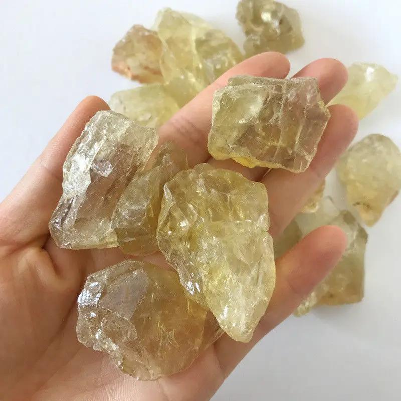 50g Natural Citrine Stone Yellow Quartz Crystal Rough Bulk Gemstone
