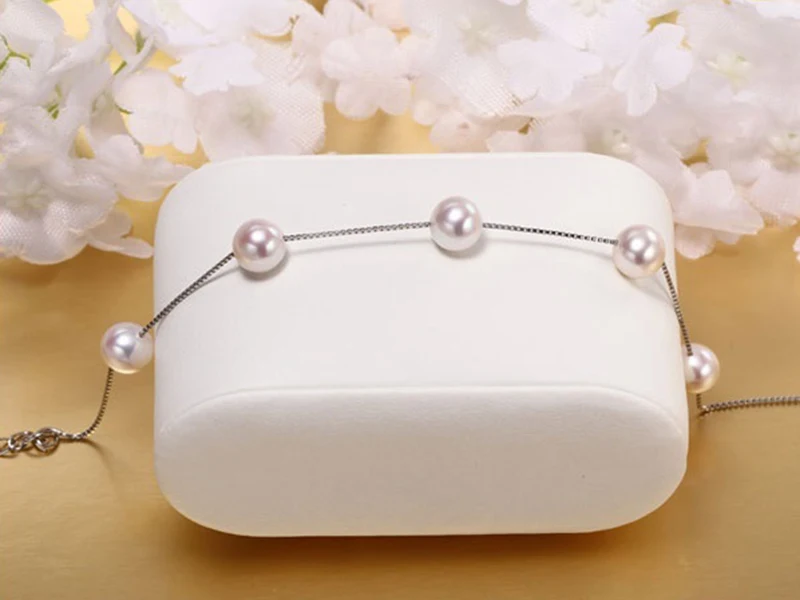 Sinya 925 sterling silver Bracelet Anklet with natural pearls for women girls Mom main length 16cm-19cm optional best Promotion (6)