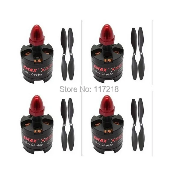 4 X EMAX MT2213-935KV двигатель мультикоптера и 1045 PROP 3 s lipo 850G тяга и номер отслеживания