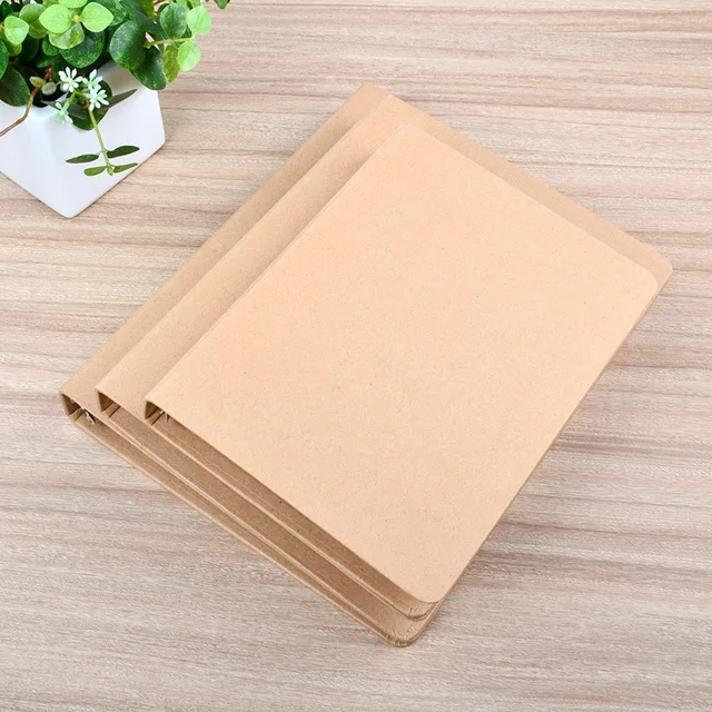 Creative vintage A4/A5/B5/A6  kraft folder documents( no sheets) 4 design kraft binder with slip case box office school supplies