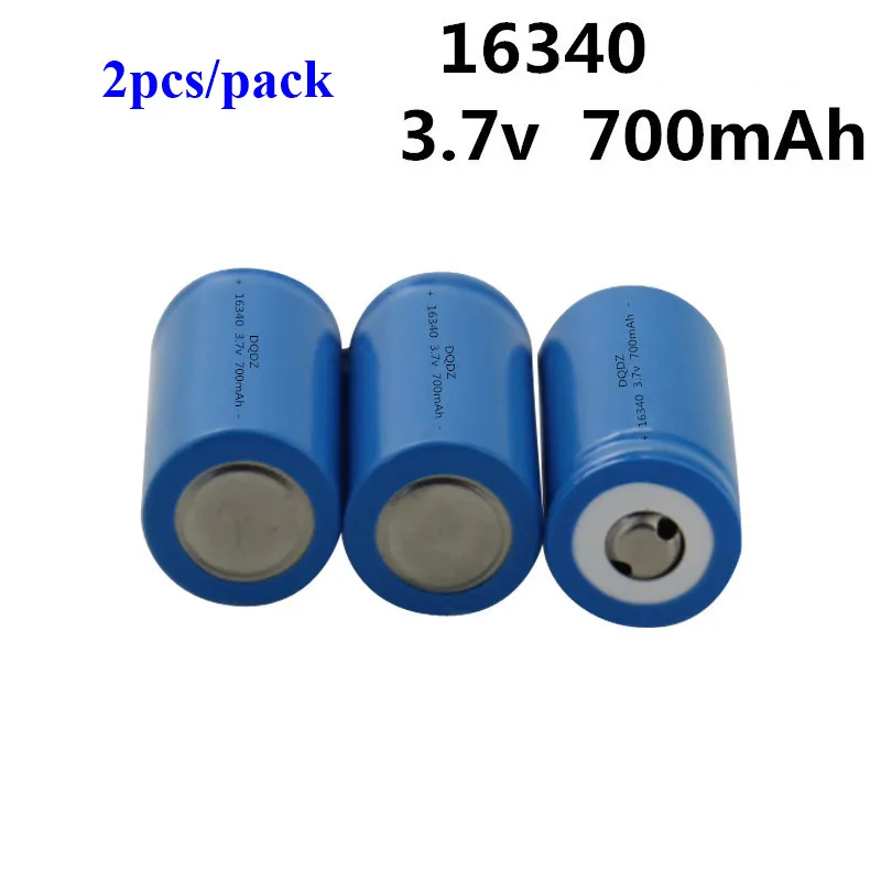 2 шт. CR123A батарея 16340 700mah 3 7 V литий ионная аккумуляторная для светодиодного