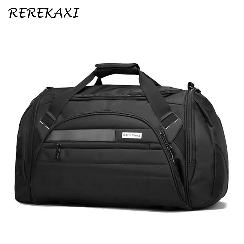 Vente REREKAXI hommes Voyage sac de Voyage femmes sacs de Voyage grande capacité homme sac à main sac à bagages femme imperméable Voyage sacs à bandoulière