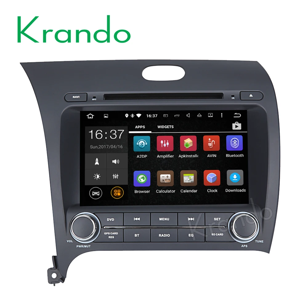 Автомобильная Мультимедийная система Krando 8 дюймов Android 9 0 dvd gps навигация для Kia Cerato