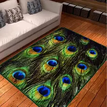 80X120 см 3D ковры с перьями павлина в китайском стиле для гостиной, мягкие и роскошные ковры, коврик для двери, коврик для спальни