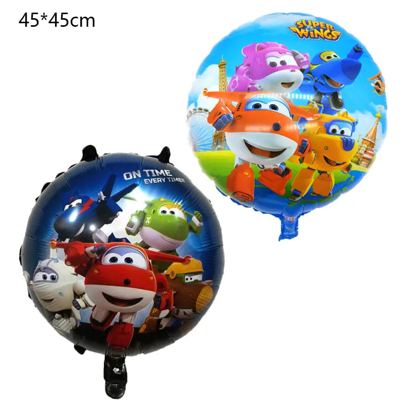 7 style 3D Super Wings Balloon Jett balloons 18 inch Super Wings toys Birthday Party Decorations kids toys Jett globos supplies