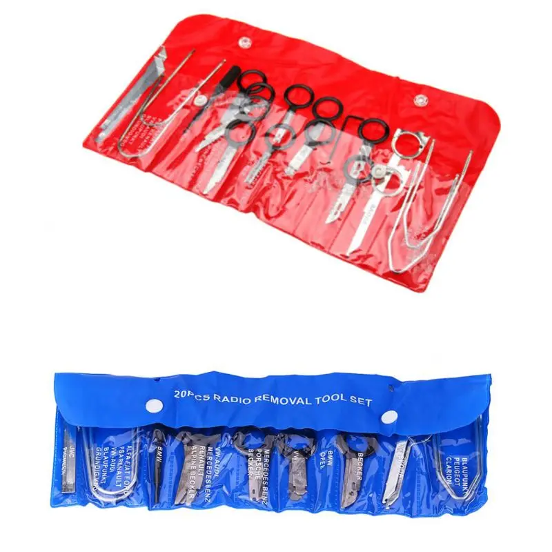 

1 Set 20pcs Car Radio Audio Removal Install Key Kit Stereo Dash CD Player Removal Tool Set Automobile Accessories