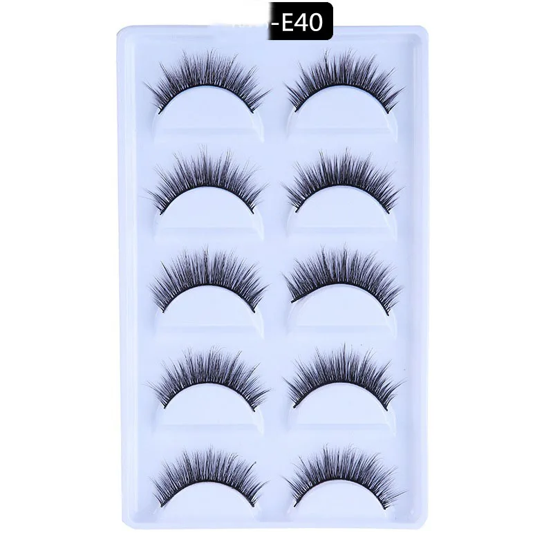 5 Pairs Mink Eyelashes New 3D Mink Lashes Thick HandMade Full Strip Fake Lashes Make up Eye lashe False Eyelashes Makeup - Цвет: 40