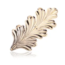 Заколки для волос для Для женщин металлическая шпилька для волос из сплава металлов покрытие золото и серебро Весна шпилька перо темперамент аксессуары для волос G0508