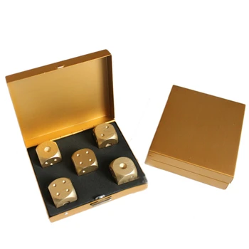 

Creative casual aluminum dice portable aluminum dice dice tube Portable aluminum dice Size about 7.1*6cm