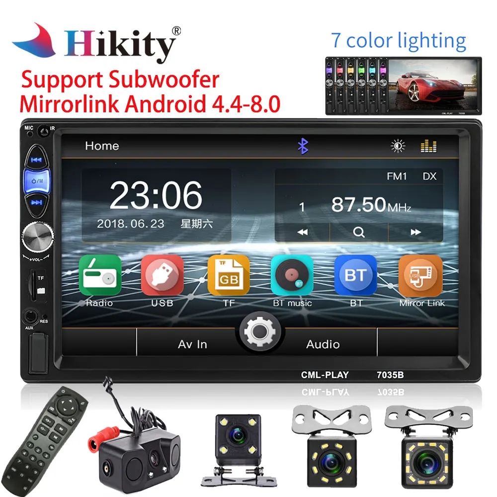 

Hikity 2din Car Radio 7" Android mirrorlink Autoaudio MP5 Bluetooth Multimedia USB 2 din Touch Screen Auto radio tape recorder