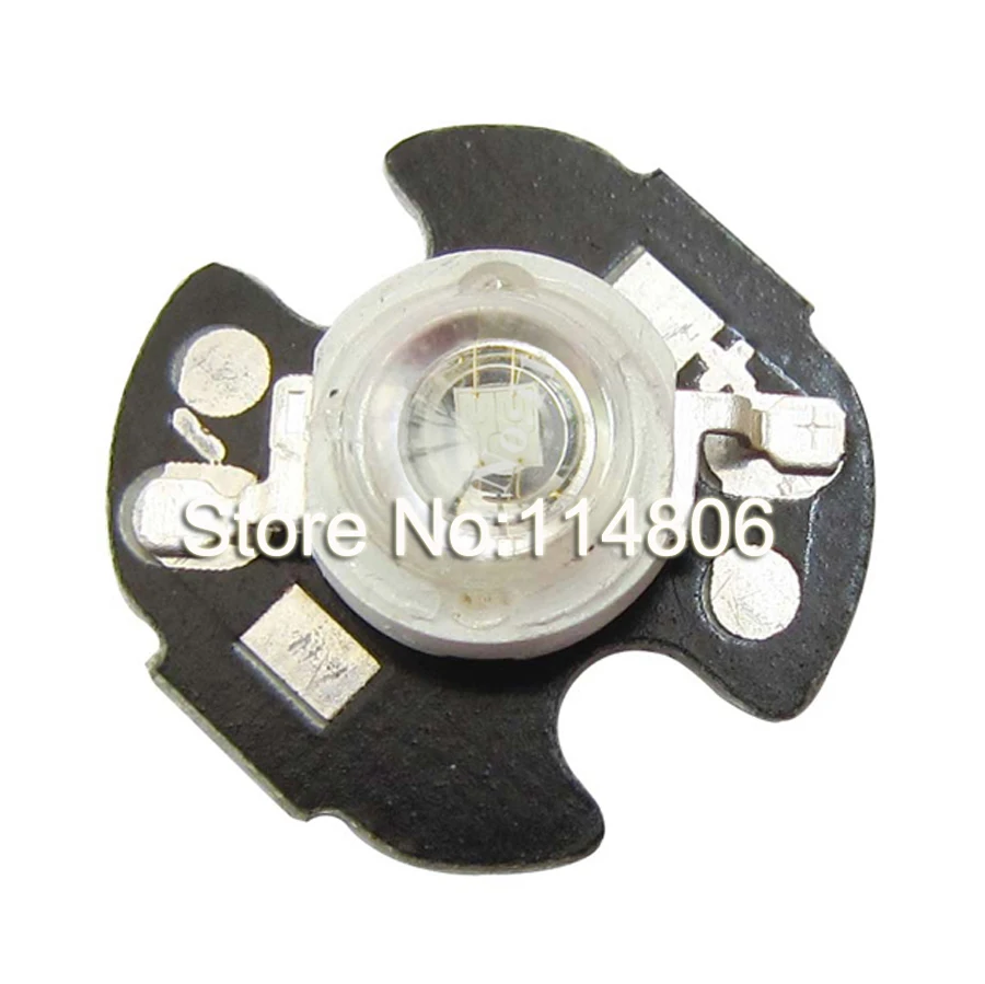 

100pcs/lot 3W 45mil Chip Royal Bule 445~450nm LED Bead Light Emitter With 16mm Round Heatsink