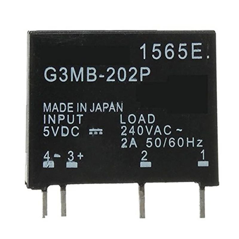 Релейный модуль G3MB-202P G3MB 202P DC-AC PCB SSR In 5V 12V 24V DC Out 240V AC 2A твердотельный релейный модуль