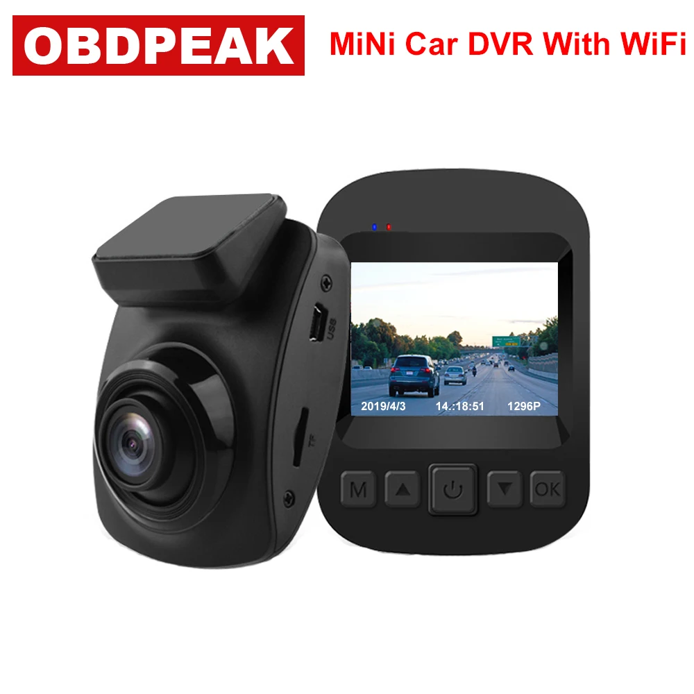 MiNi Car DVR Camera With WiFi Night Vision Dash cam HD 1296P digital video recorder  Registrator  Vehicle monitoring F1.8 1080P