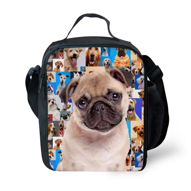 Kids Dog Lunch Bag Cute Funny Puppy Fresh Cooler Custom Name