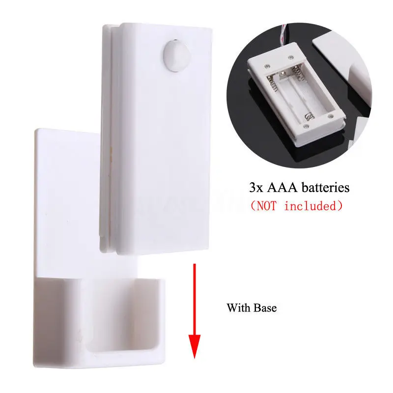 2Pcs/set 35cm 9 LED Battery Cabinet Closet Strip Light Wardrobe TV Background Lamp
