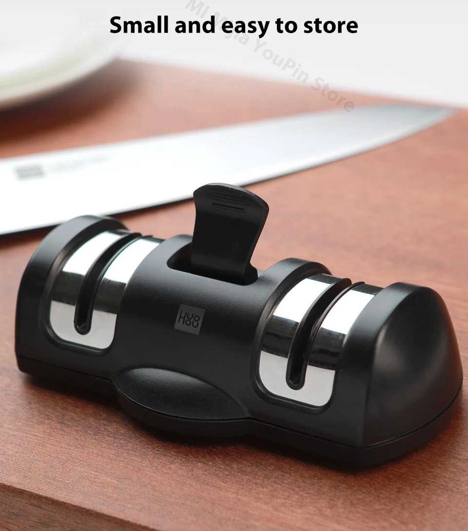 Xiaomi Mijia Huohou Knife Sharpener 2 Stages Kitchen Sharpening Stone Grinder knives Whetstone Sharpener Tool for Kitchen Knife (9)