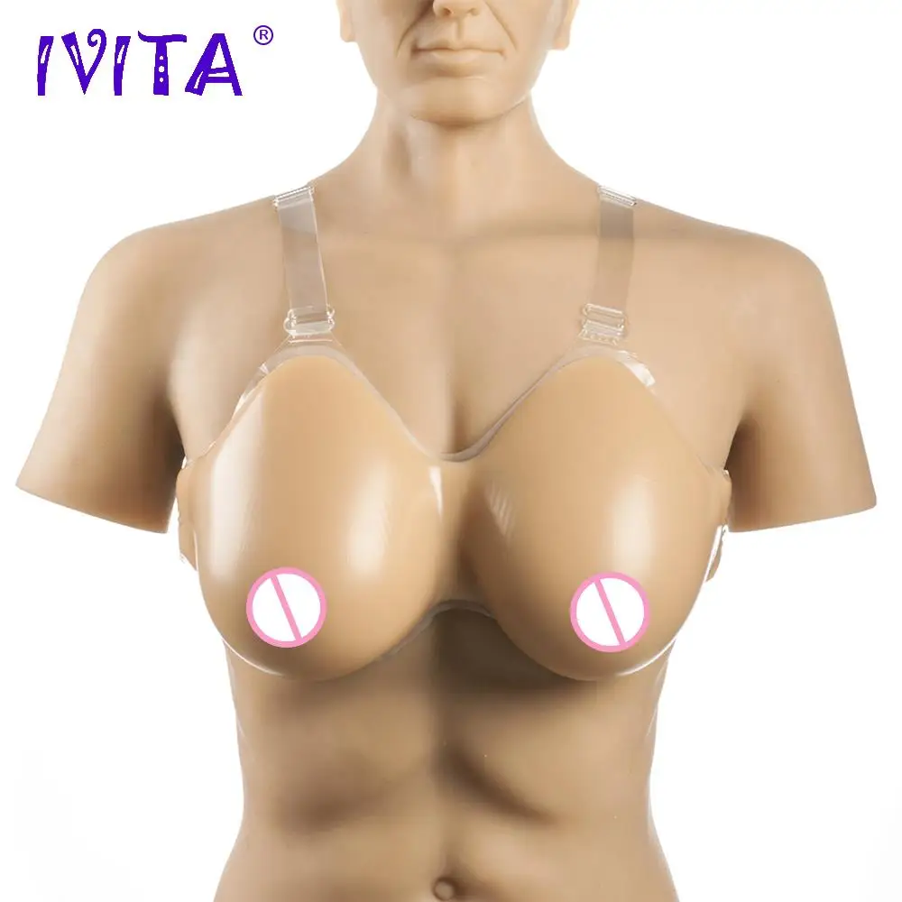 

IVITA 2800g Huge Fake Boobs Realistic Silicone Breast Forms For Crossdressers Sexy Shemale Crossdresser Artificial Hot Breast