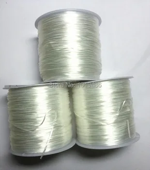 

3 Rollsx80M /rolls White color Elastic line Stretch Elastic Beading Cord/String/Thread 0.8mm/diy,Free shipping !