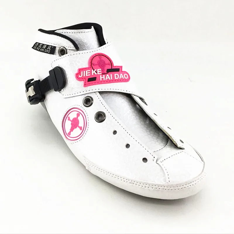 المهنية الكربون الألياف سباق سرعة أحذية تزلج الكبار/الطفل سباق تبييض الأسود الجليد الأحذية أعلى مستوى مضمنة التزلج الأحذية